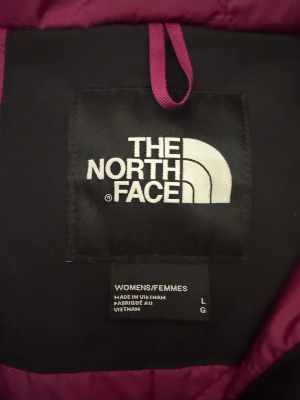 The North Face Women's Magenta and Black Ski Jacket - Picture 2 of 3